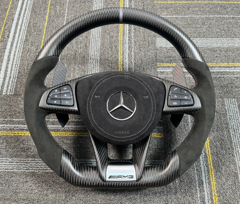 For 2010 Mercedes C63 carbon fiber steering wheel