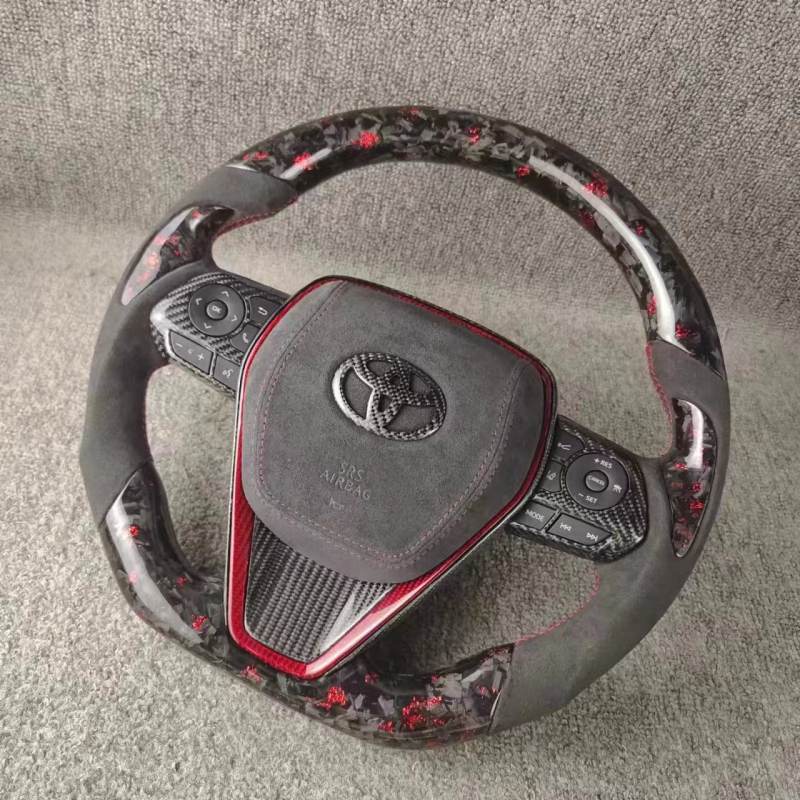 For Toyota Camry forged carbon fiber steering wheel with airbag cover