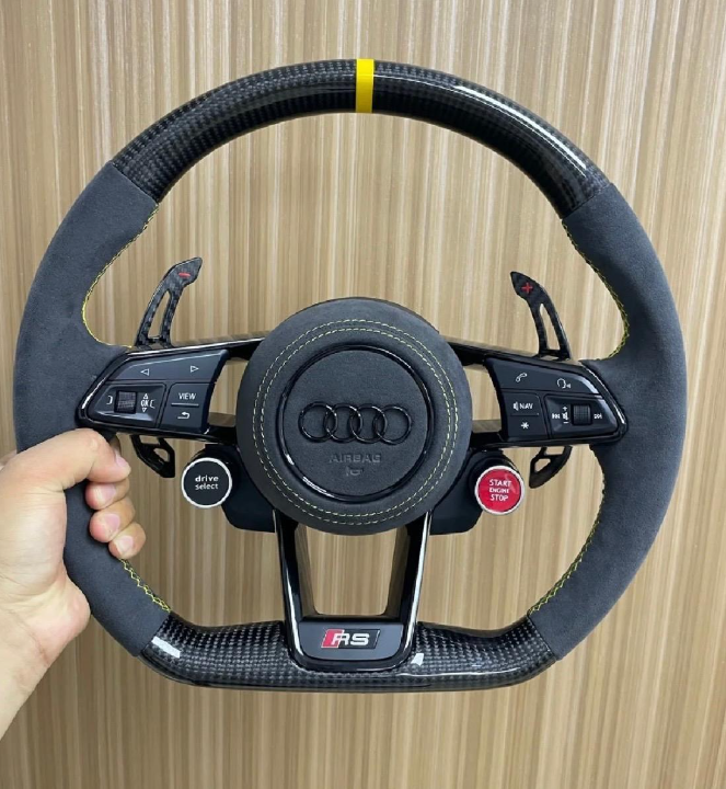 For  audi RS3 upgrade  Akantara new steering wheel