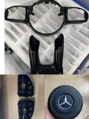 For 2021 AMG C63s Steering Wheel Trim Cover, button Frame  ，pushbutton panel and Airbag Cover