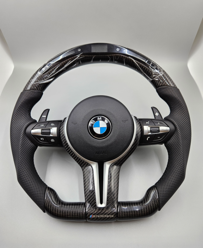 For BMW F10 Carbon fiber sport steering wheel + LED