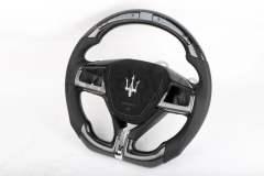 For 2018 Maserati ghibli carbon fiber steering wheel with LED