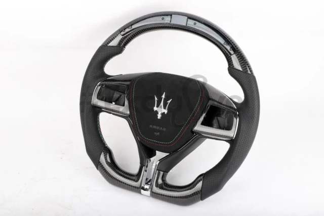 For 2018 Maserati ghibli carbon fiber steering wheel with LED