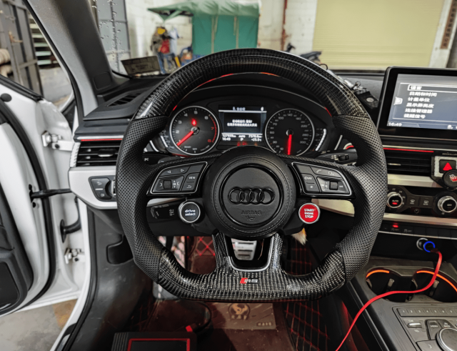 For audi 2013 A4 Carbon fiber steering wheel