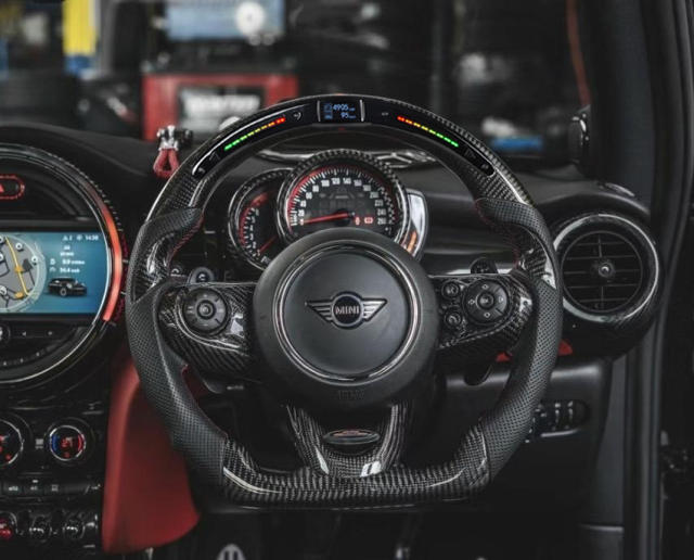 For BMW mini cooper Sport style carbon fiber steering wheel