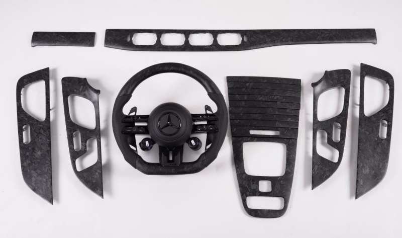 For Mercedes-Benz GLE AMG 2023 Dry forged carbon fiber Interior Dry Carbon Forged Steering Wheel balance