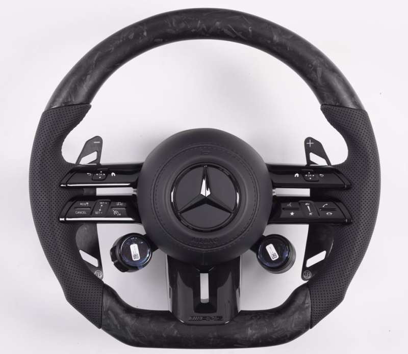 For Mercedes-Benz GLE AMG 2023 Dry forged carbon fiber Interior Dry Carbon Forged Steering Wheel balance