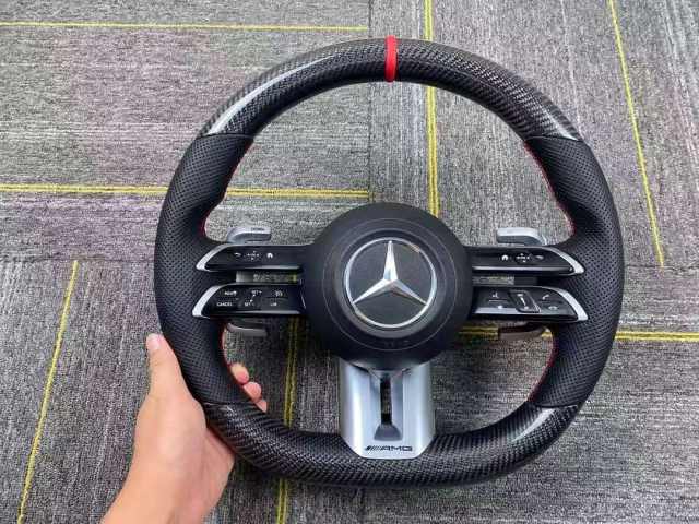 Fits Mercedes Cla w117 upgraded with new carbon fiber steering wheel
