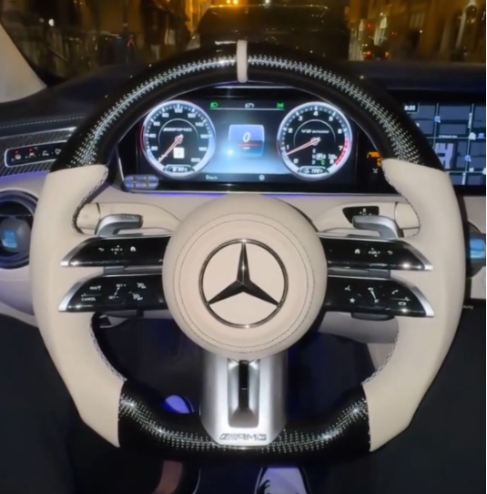 LDHMI Carbon Fiber Steering Wheel  for Mercedes-Benz A B C G E S-Class GLA GLB GLC GLE GLK GL SL SLK  Maybach BRABUS AMG GT W190 C190 W205 C205 W166 W167 W177 W213 W217 C217 W222 W223 W253 W257 W292 W463 W464