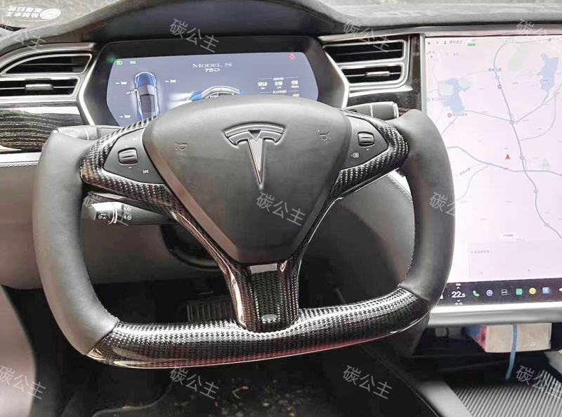 For Tesla model 3 y s x carbon fiber steering wheel