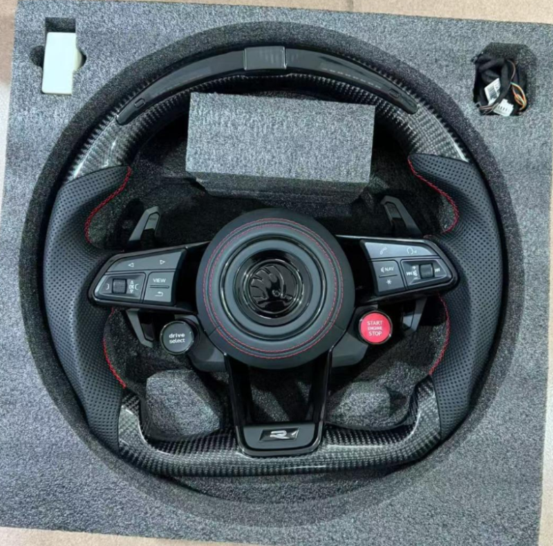 For upgrading Skoda vehicles with an R8-style steering wheel.