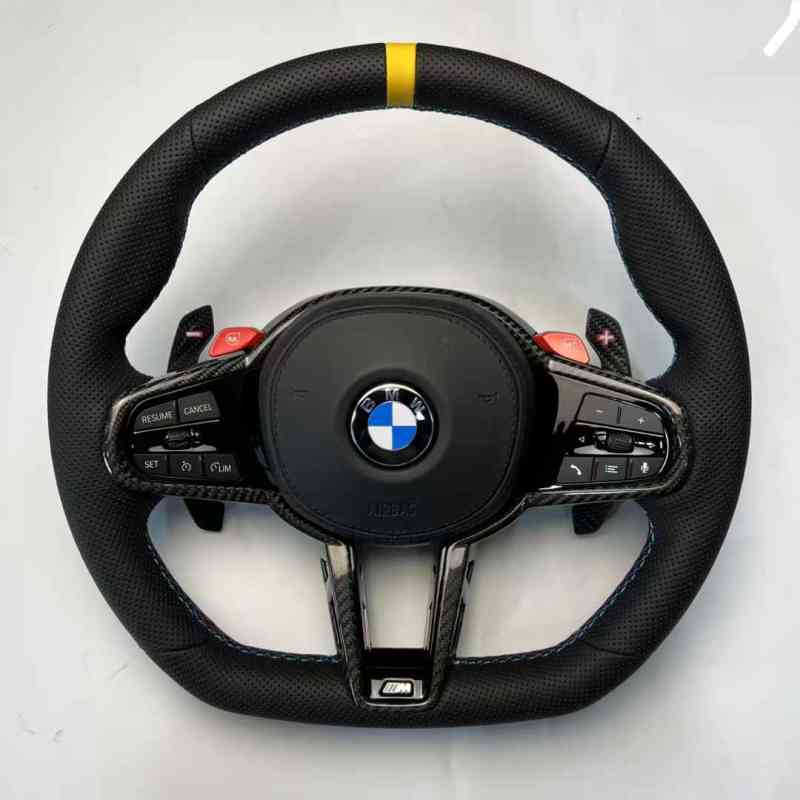 LDHMI Carbon Fiber Steering Wheel  for BMW  Series X 1 2 3 4 5 6 7 8 G F35 01 02 03 06 07 10 11 12 13 I5 I6 20 21 22 23 24 25 28 30 31 33 368 48 S GT E46 39 60 83 90 91 92 93 70 71 72 M3 5 6 8