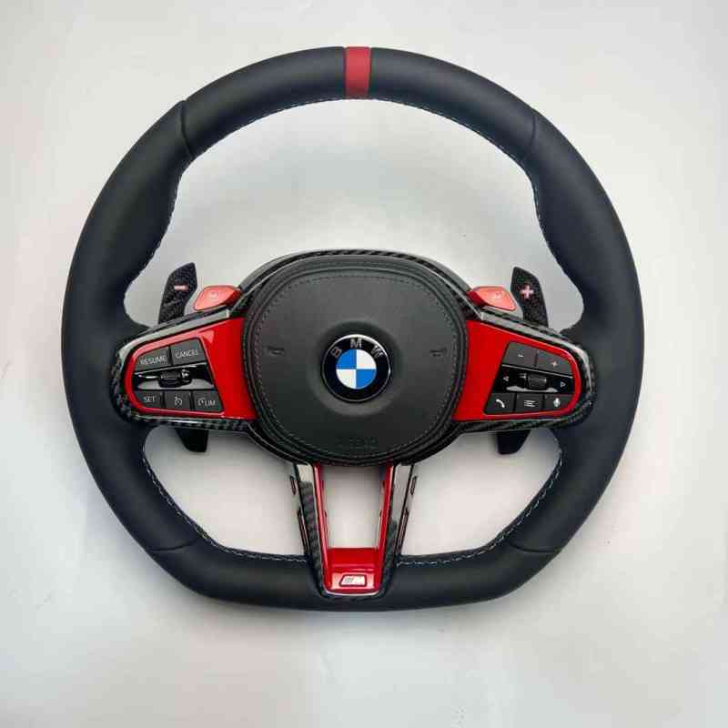 LDHMI Carbon Fiber Steering Wheel  for BMW  Series X 1 2 3 4 5 6 7 8 G F35 01 02 03 06 07 10 11 12 13 I5 I6 20 21 22 23 24 25 28 30 31 33 368 48 S GT E46 39 60 83 90 91 92 93 70 71 72 M3 5 6 8