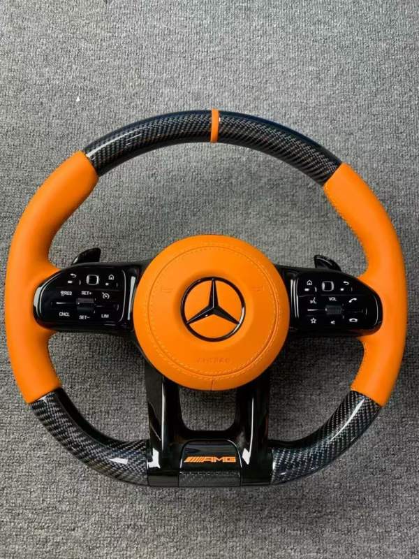 LDHMI Carbon Fiber Steering Wheel  for Mercedes-Benz A B C G E S-Class GLA GLB GLC GLE GLK GL SL SLK  Maybach BRABUS AMG GT W190 C190 W205 C205 W166 W167 W177 W213 W217 C217 W222 W223 W253 W257 W292 W463 W464