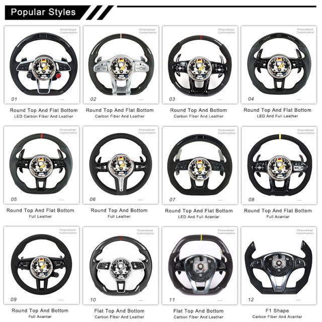 For Mercedes-Benz Carbon AMG Fiber Steering Wheel