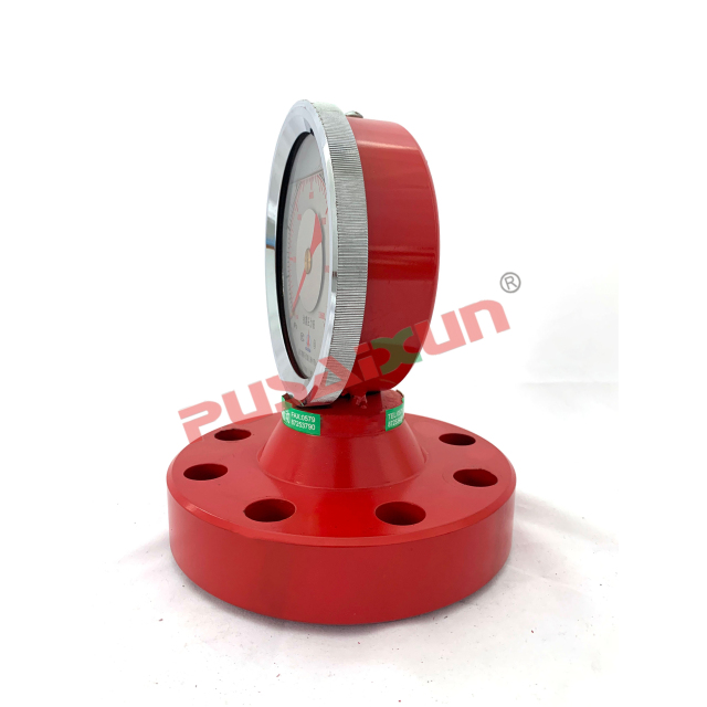 YK150-F，up to 23200 Psi flanged pump pressure Gauge