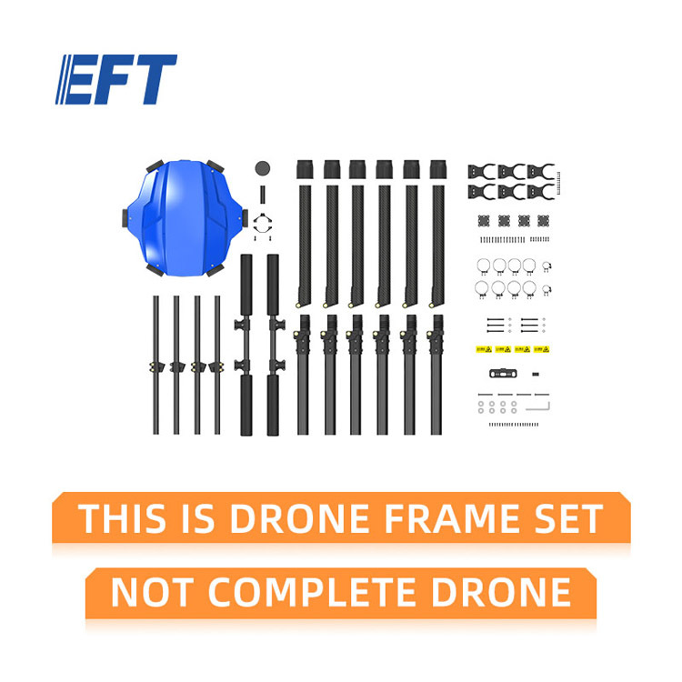 EFT Durable 16L E616p Agricultural Drone Frame  Easy Assembled Agriculture Spraying Drone optional Water Pumps and Motors