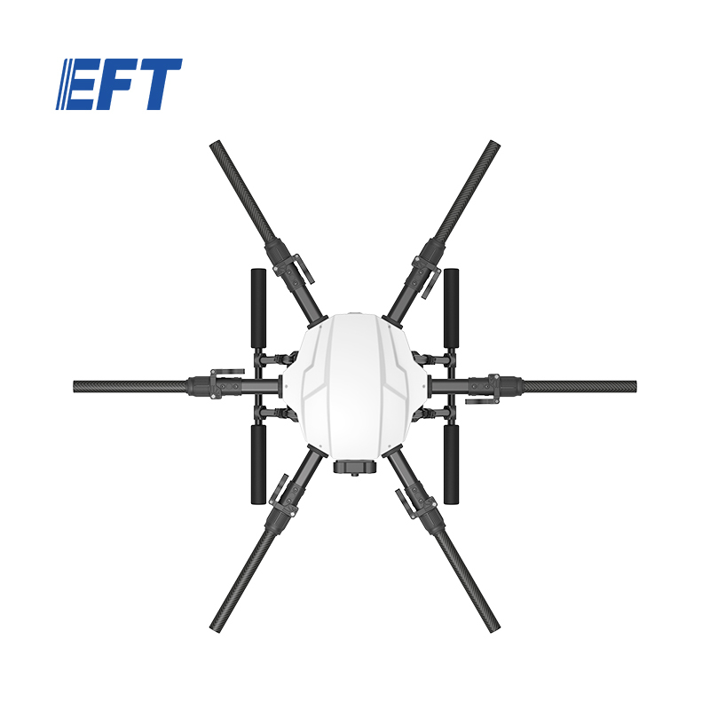 EFT long range delivery drone folding frame E610P mapping hexacopter carbon fiber frame for 10kg payload Industrial Drone