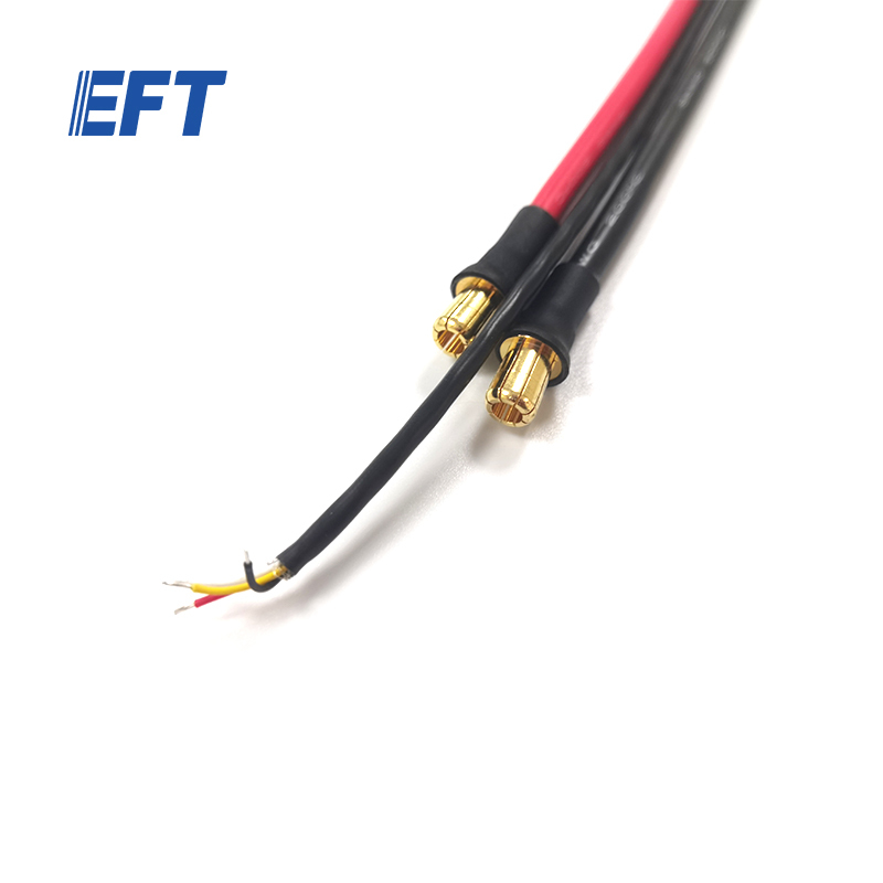 11.03.01.0028 EFT Parts Power Cable Components Red 275mm+Black 285mm/Male Connector/AS150U/G20 For G20/G20Q Agricultural Drone