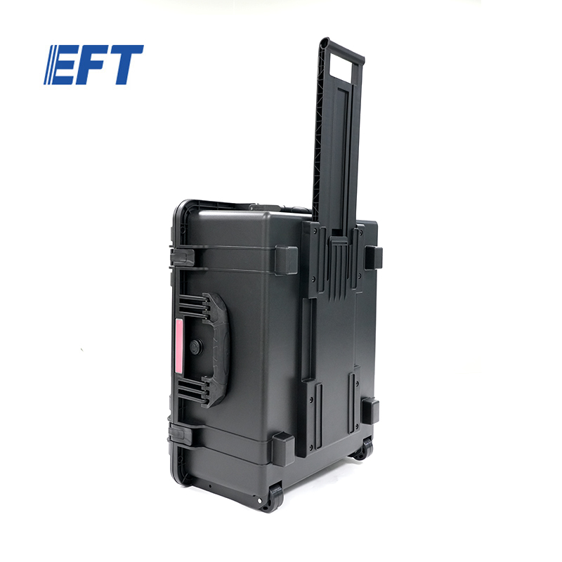 EFT Original X950 Portable Plastic Aircraft Trolley Case Black Rolling Suitcase for X950 Drone Frame Drone Carrying Case