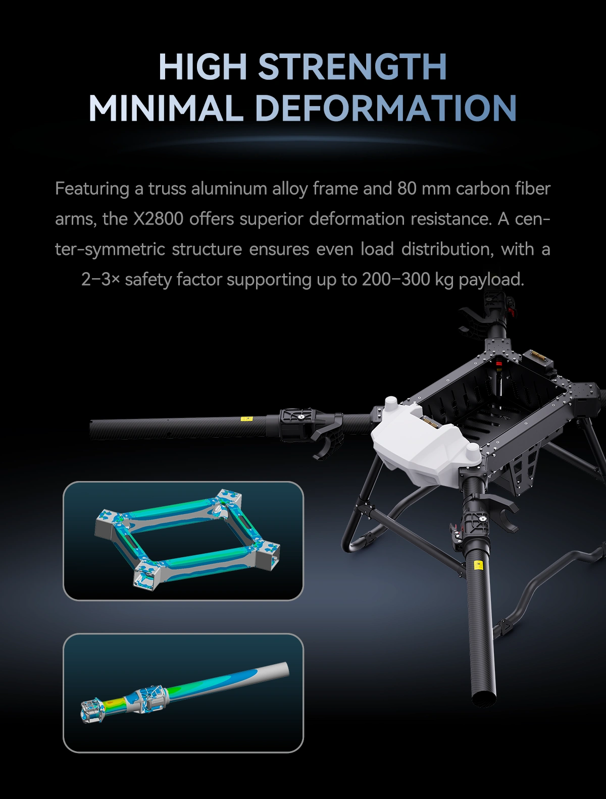 EFT X2800 Heavy-Lift Industrial Drone Platform – 200-300KG Payload for Firefighting & Delivery 5 quality,q 100