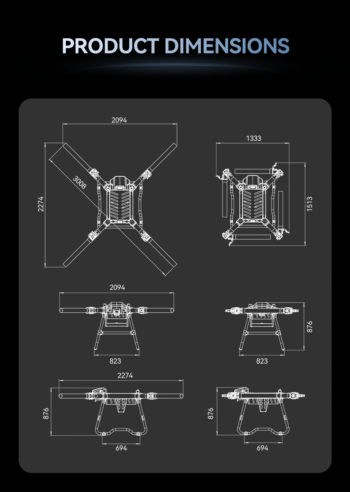 EFT X2800 Heavy-Lift Industrial Drone Platform – 200-300KG Payload for Firefighting & Delivery 11 quality,q 100