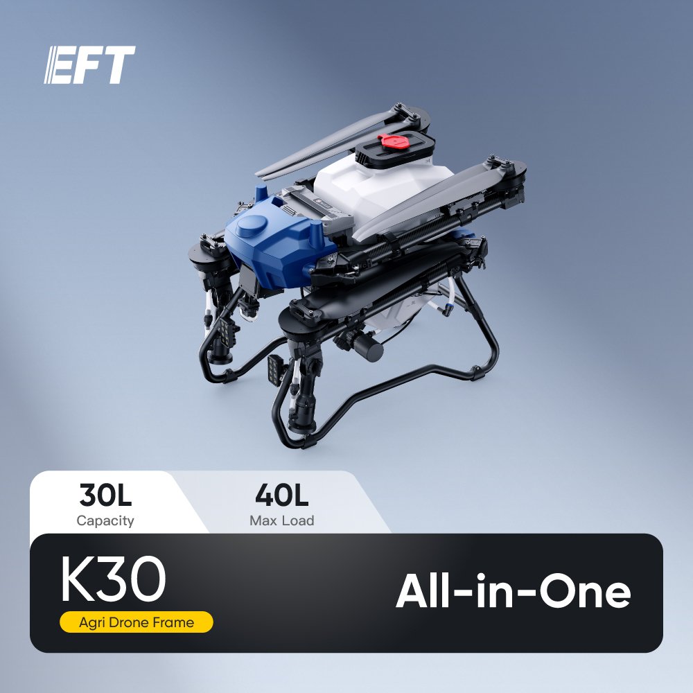 EFT New Gen K series 4-axis Compact Foldable Drone K30 RTK GPS Drones with Hobbywing motors support multiple Drone platform DIY