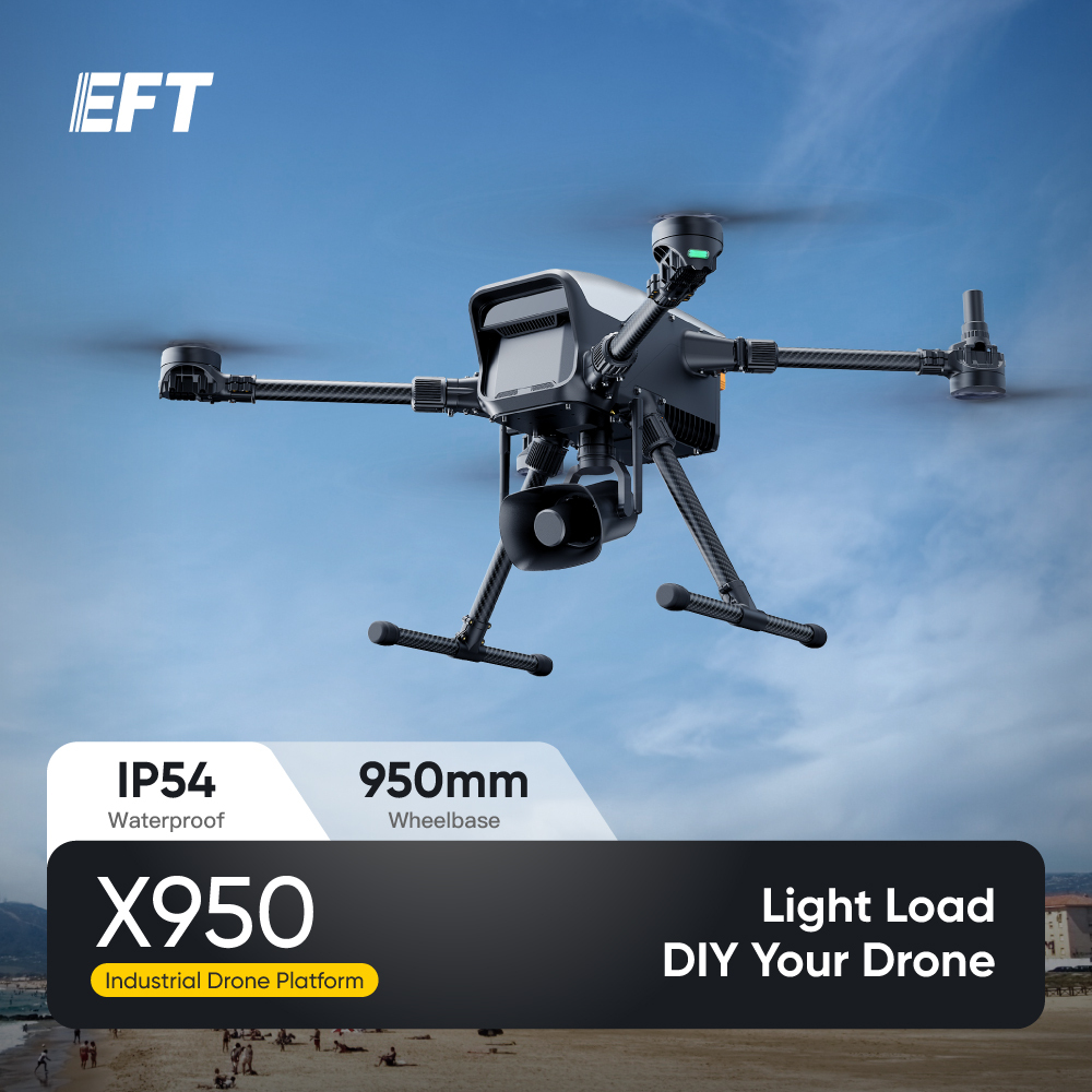 New launch EFT X950 lightweight industry drone flight platform multi-scenario application drone frame flexible expansion