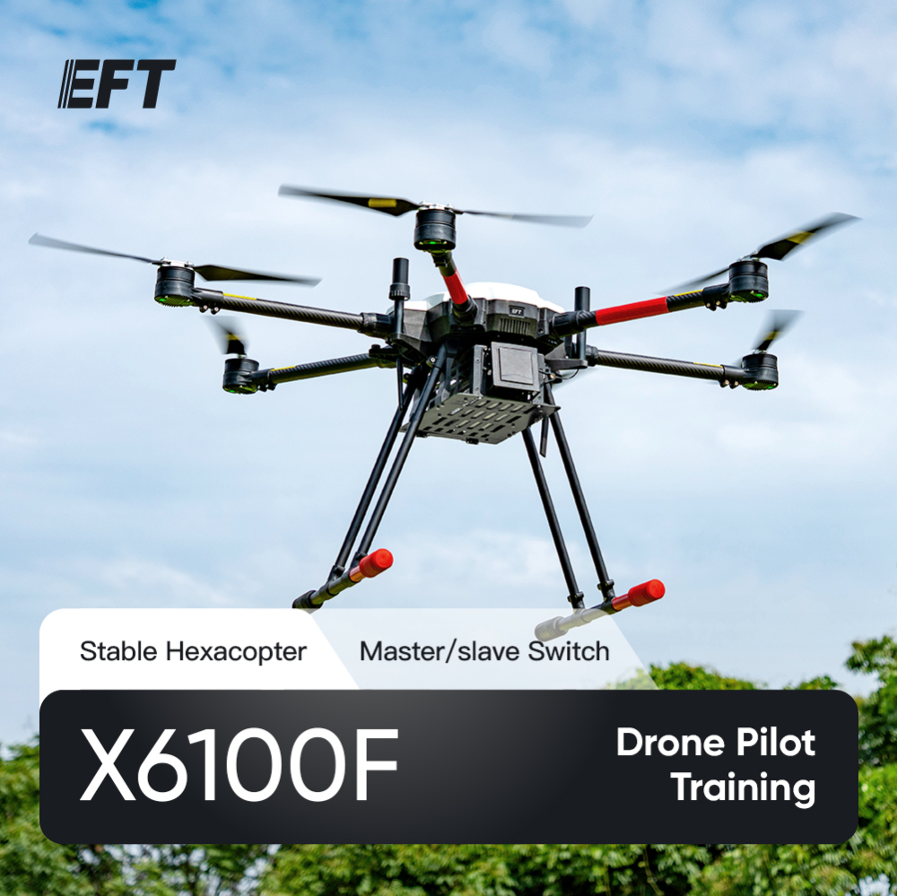 EFT New Launch 6-axis Small Training Drone X6100F Full Set Drone with Dual Remote Controller for University Drone Pilot Training