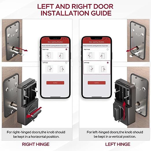Smart Door Lock, Geek 5-in-1 Keyless Entry Deadbolt Door Locks with Keypad, Remote Control with APP, IC Card, Mechanical Key,Security with Auto Lock Smart Lock Front Door External Lock IP65 Waterproof