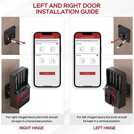 Smart Door Lock, Geek 4-in-1 IP65 Waterproof Anti-Fog Keyless Entry Deadbolt Door Locks with Keypad Remote Control with APP, IC Card, Mechanical Key Low Temperature Start Front Door External Lock