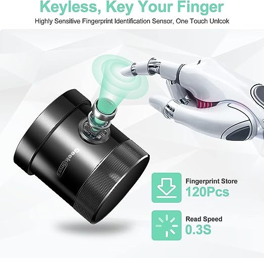 Geek Smart Door Lock Fingerprint Door Lock Biometric Door Lock with Keypad Smart Door Knob Remote Control with APP IC Card Mechanical Key Great for Airbnb Homes Apartments Hotels and Offices