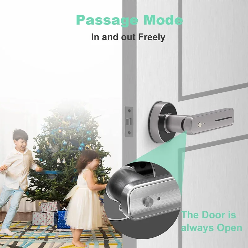 Geek Smart Fingerprint Door Lock Smart Door Lock Biometric Door Knob Keyless Entry Door Locks with Handle for Homes/Apartments/Office/Hotels Black