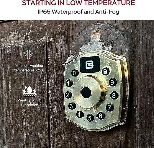 Smart Door Lock, Geek 5-in-1 Keyless Entry Deadbolt Door Locks with Keypad, Remote Control with APP, IC Card, Mechanical Key,Security with Auto Lock Smart Lock Front Door External Lock IP65 Waterproof