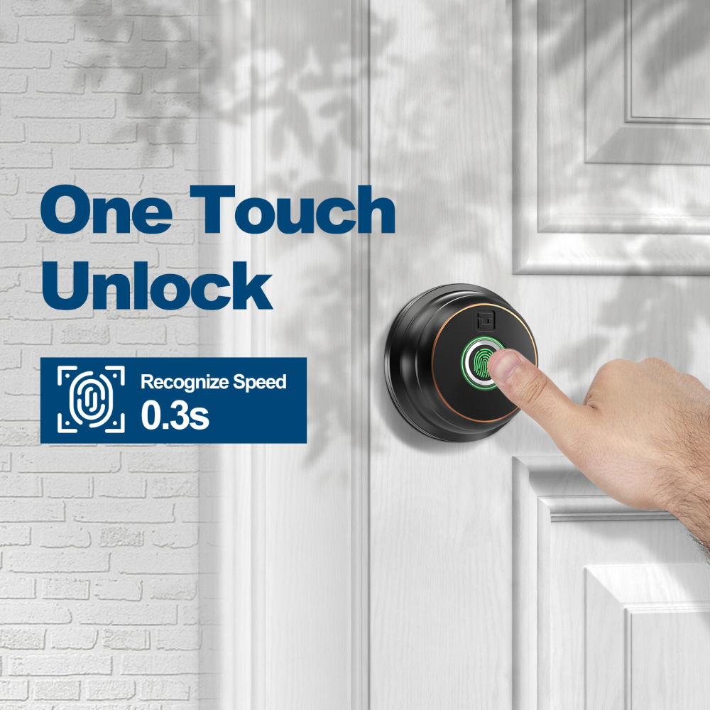 GeekTale Fingerprint Door Lock Deadbolt with App Control ‎RD02-B