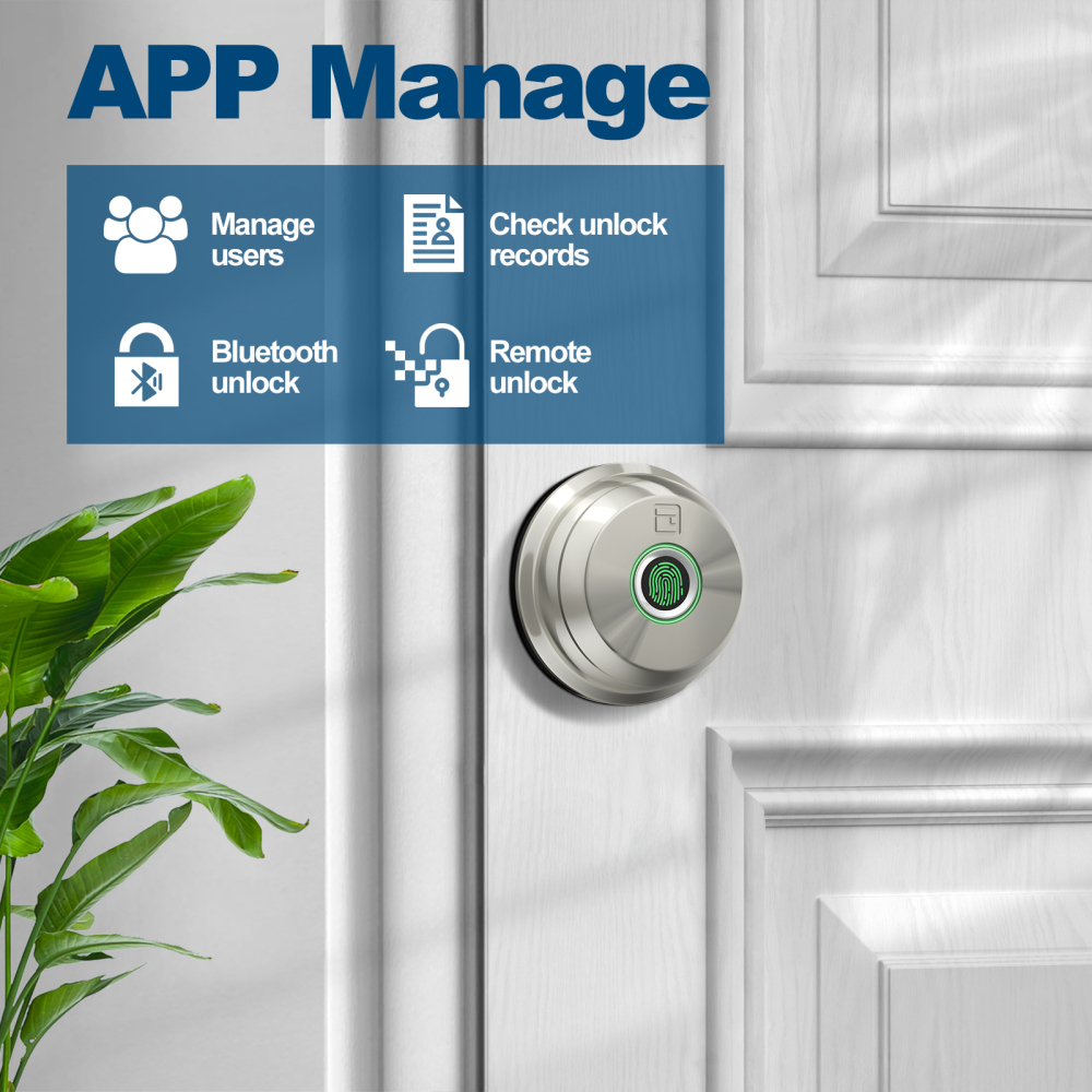 GeekTale Fingerprint Door Lock Deadbolt with App Control ‎RD02-G