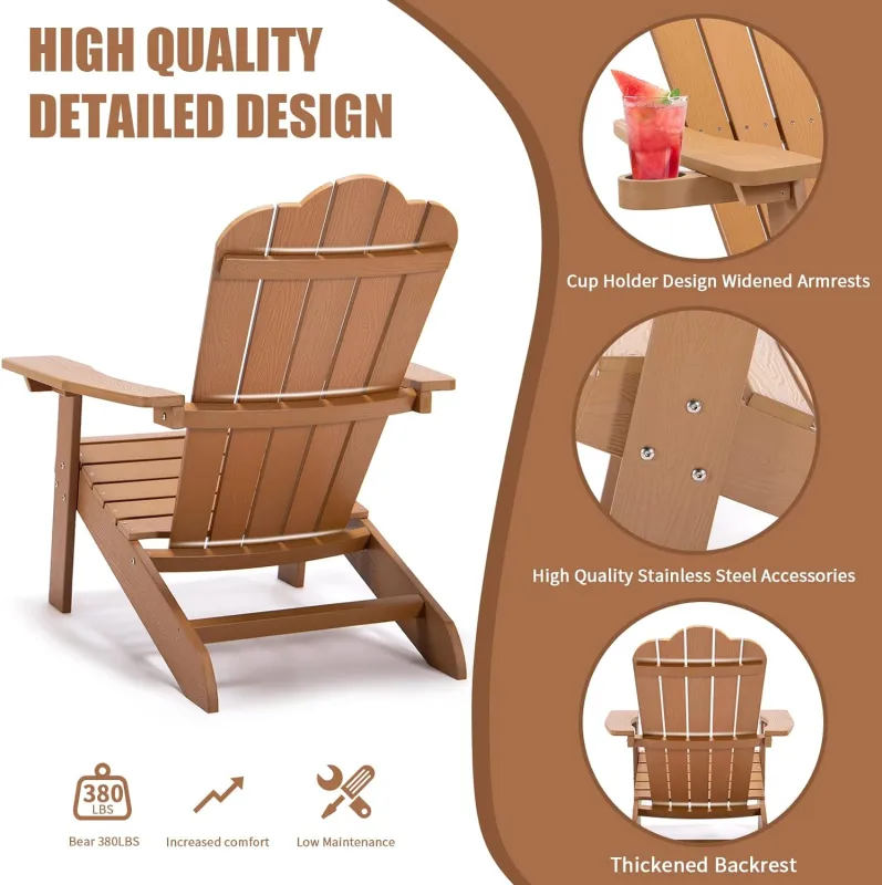 TALE Brown Classic Adirondack Chairs AC01BN