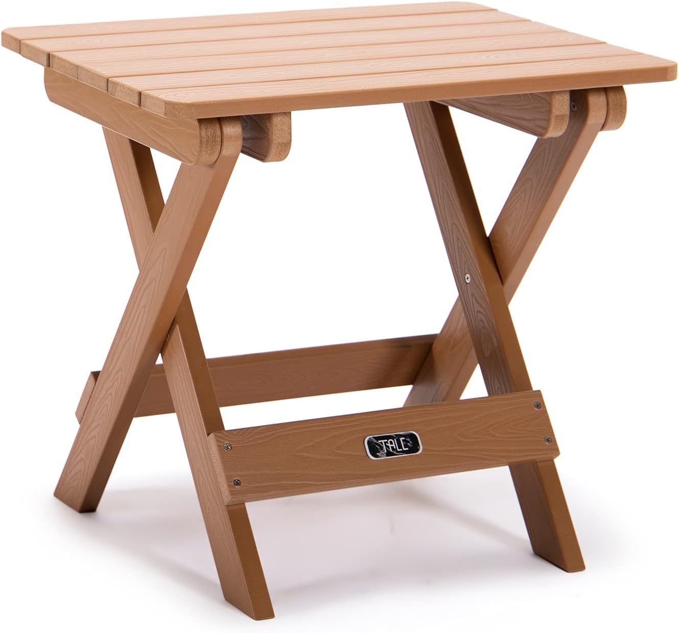 TALE Adirondack Portable Folding Side Table Square Picnics Brown FT01BN