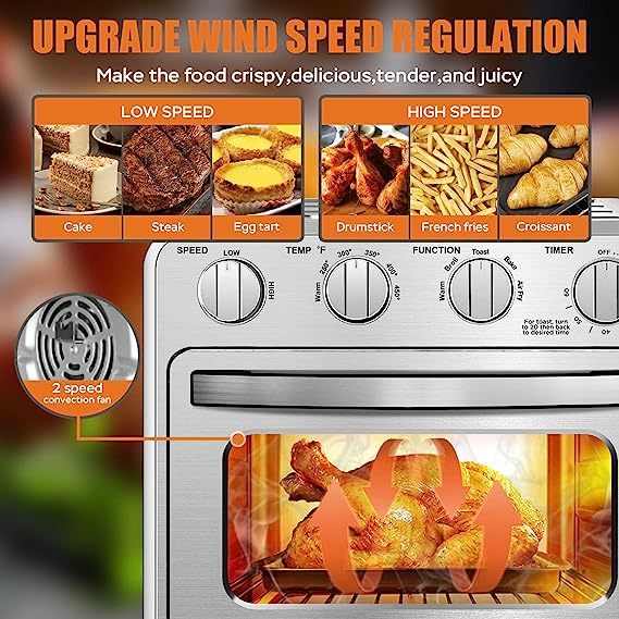 Geek Chef Air Fryer Toaster Oven Combo,16QT and Geek Chef Smart Digital Scale with App