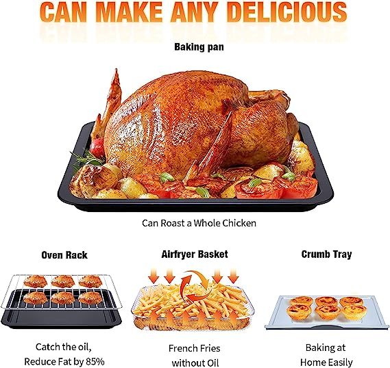 Geek Chef Air Fryer Toaster Oven Combo,16QT and Geek Chef Smart Digital Scale with App