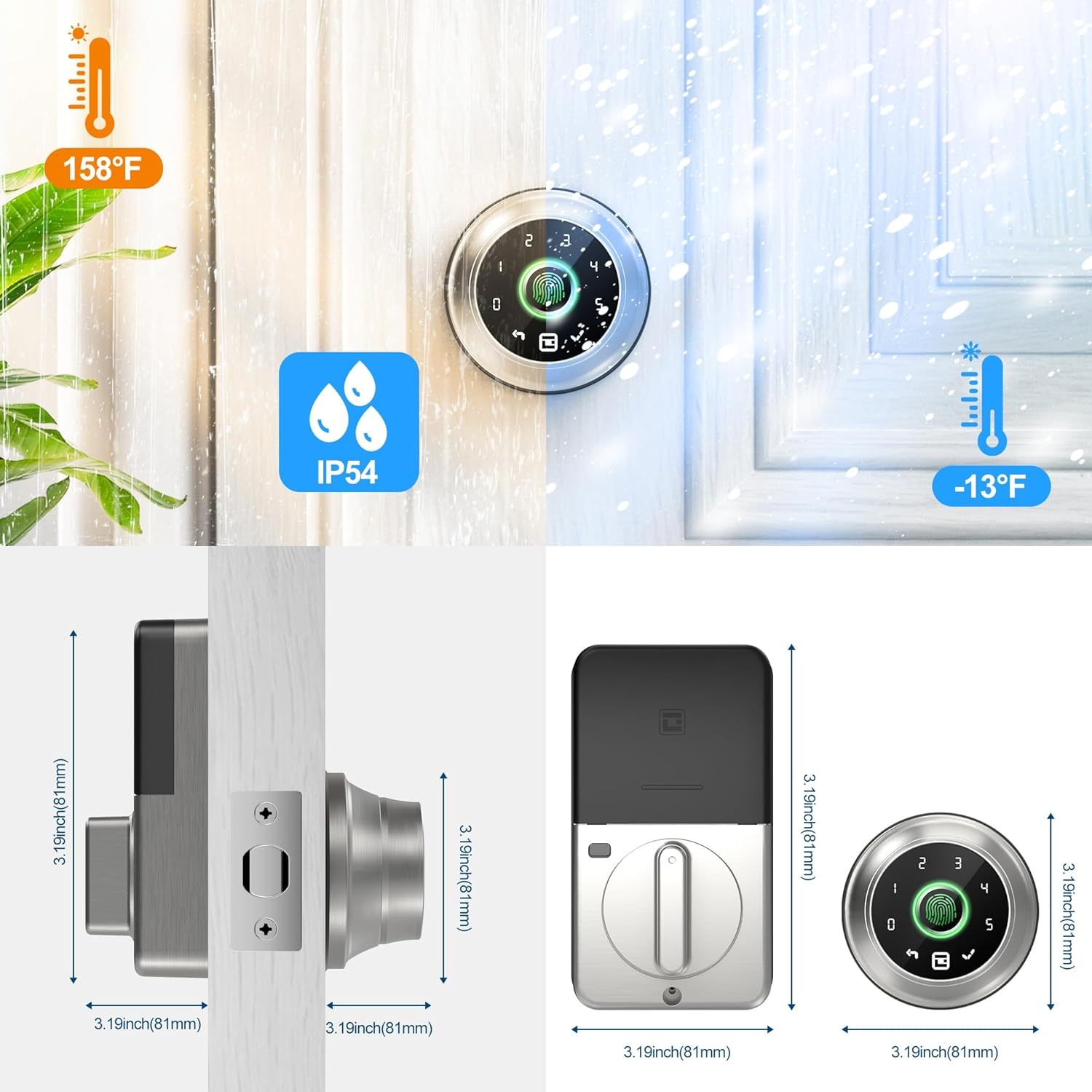 GeekTale 4-in-1 Smart Deadbolt F02