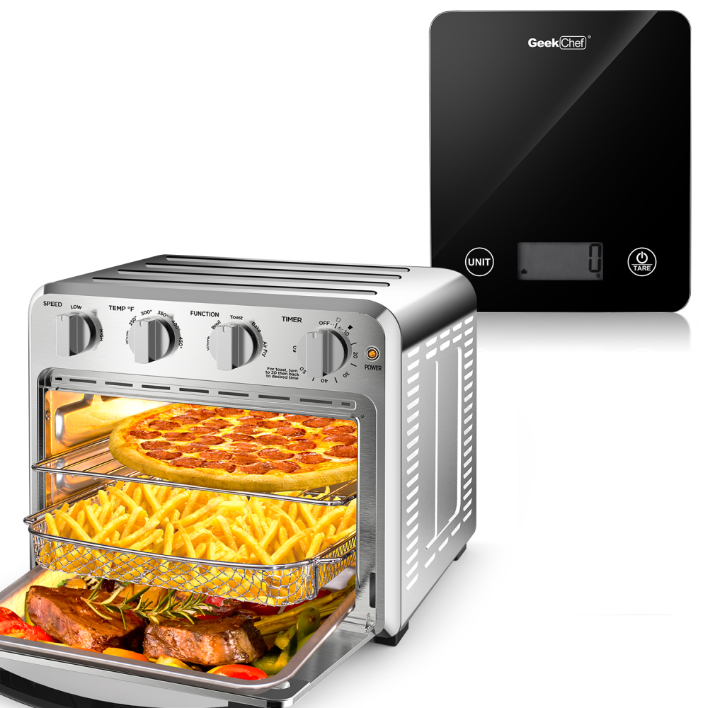 Geek Chef Air Fryer Toaster Oven Combo,16QT and Geek Chef Smart Digital Scale with App