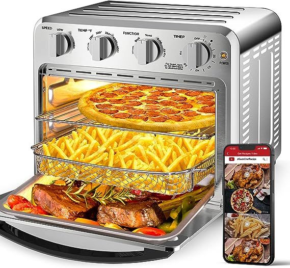 Geek Chef Air Fryer Toaster Oven Combo,16QT and Geek Chef Smart Digital Scale with App