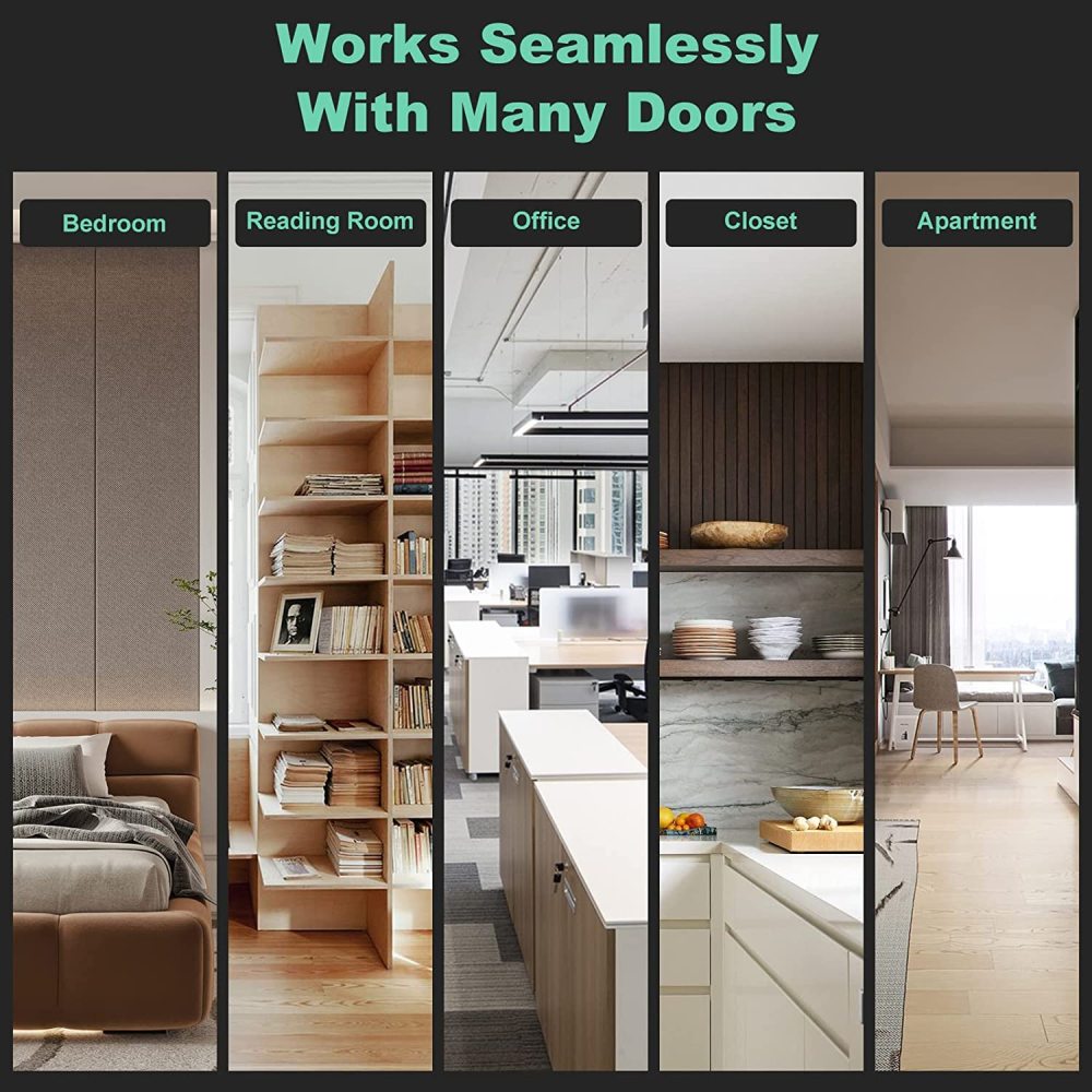 Geek Smart Fingerprint Door Lock Smart Door Lock Biometric Door Knob Keyless Entry Door Locks with Handle for Homes/Apartments/Office/Hotels Black