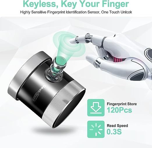 Geek Smart Door Lock Fingerprint Door Lock Biometric Door Lock with Keypad Smart Door Knob Remote Control with APP IC Card Mechanical Key Great for Airbnb Homes Apartments Hotels and Offices