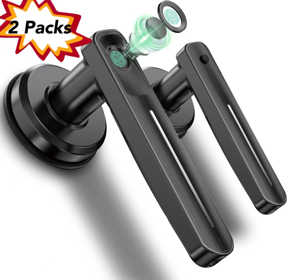 GeekTale Fingerprint Door Lock, Smart Door Handle B01 -2 packs