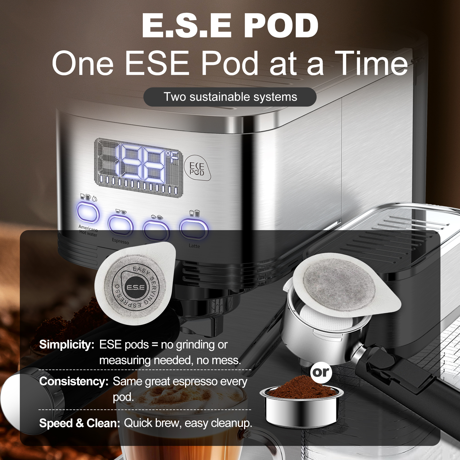 （未使用品）Geek Chef GCF20E エスプレッソマシン　120V仕様 未使用品）Geek Chef GCF20E エスプレッソマシン 120V仕様 未