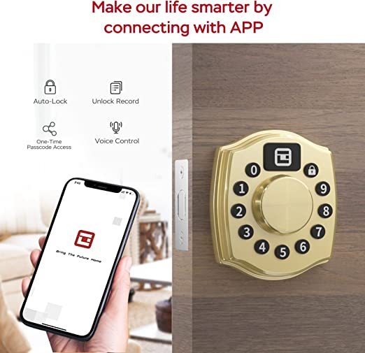 Geek Smart 4-in-1 IP65 Waterproof Anti-Fog Deadbolt LF-401
