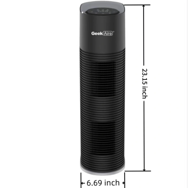 Geek Aire True HEPA Filter 3-in-1 Air Purifier for Home and Pets, 200 sq. ft. air purifiers for home Large Rooms, Office, Filters Allergies, Smoke, Dust, Dander, Odors, Tower Design,