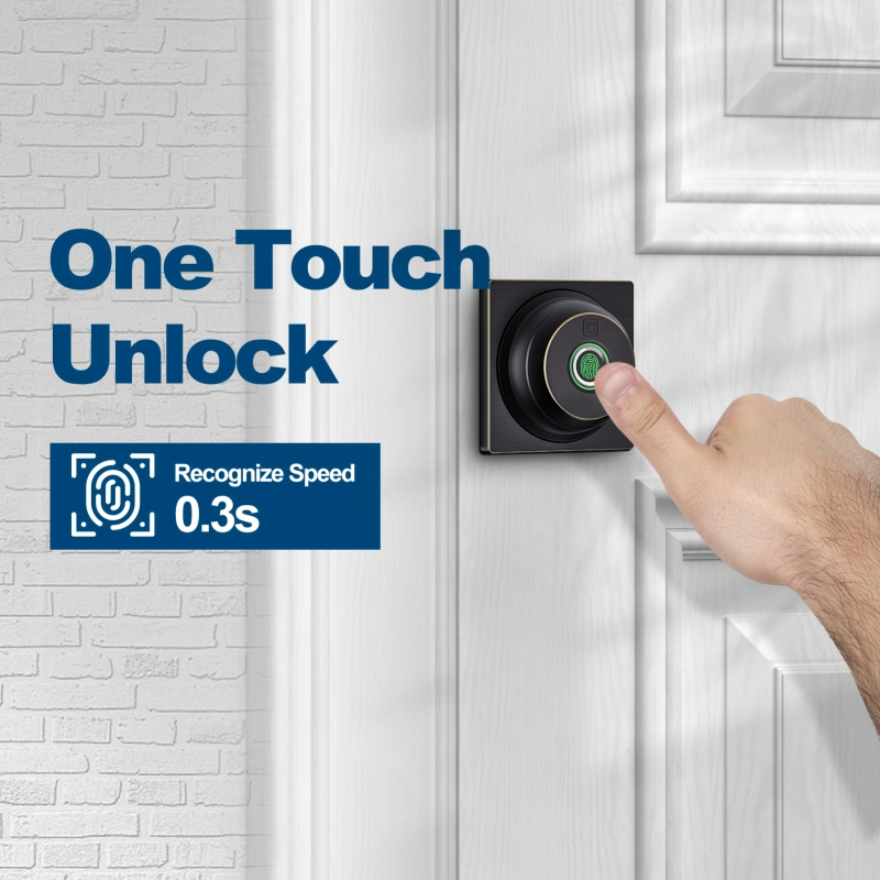 GeekTale Smart Deadbolt Lock, Fingerprint Deadbolt with App  RD02-B1